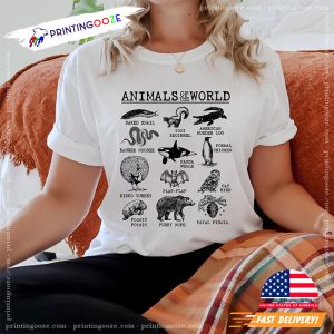 Animals Of The World Comfort Colors Shirt 3