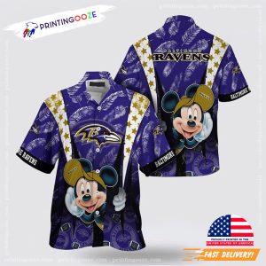 Baltimore Ravens Mickey Mouse Hawaiian Shirt 1