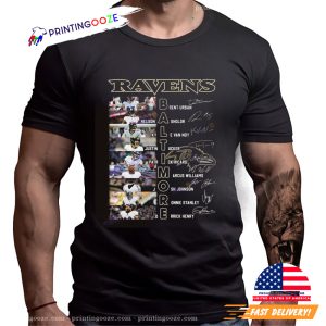 Baltimore Ravens Player Signatures T shirt 1