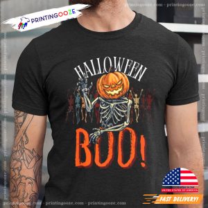 Boo Dancing Skeletons Halloween Party Shirt 1