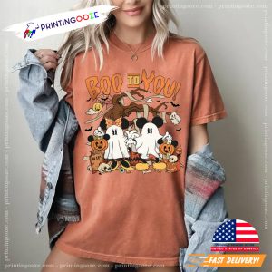 Boo to you Mickey Minnie Ghost Pumpkin shirt 1