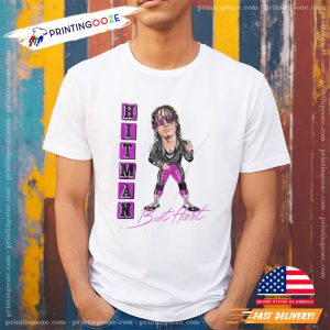 Bret Hitman Hart Caricature WWE Shirt 1