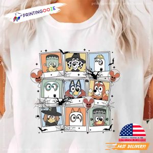 Cute Bluey Ghost polaroid Spooky Season Shirt 3