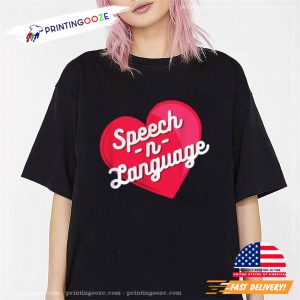 Cute Speech language therapy Pink Valentine's Day T Shirt 3