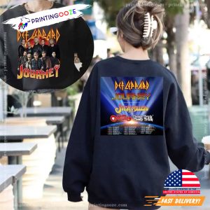 Def Leppard Music Tour 2024 Dates 2 Sided Shirt 1