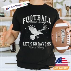 Football Game Day Let's Go Ravens T shirt 1