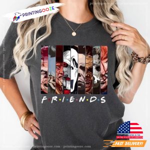 Friends Halloween Horror Movie Face Graphic Tee 3