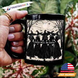 Girls Will Be Girls Witchy Halloween Mug 1