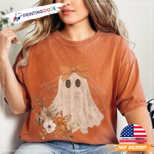 Halloween Lace Ghost Comfort Colors Tee 3