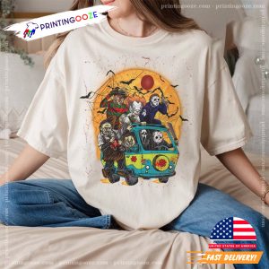 Horror Movie Characters Scooby Doo Van Comfort Colors Tee 3