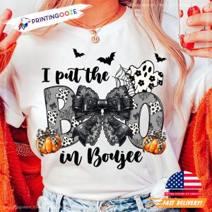 I Put The Boo in Boujee halloween graphic shirts 3