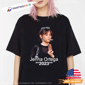 Jenna Ortega 2023 random photo shirt 3