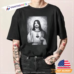 Jesus Christ As Dave Grohl Funny Catholic Shirt 1