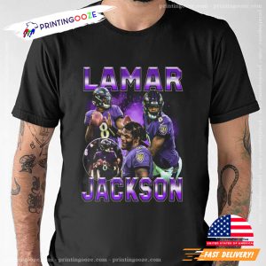 Lamar Jackson Vintage 90s T shirt 3