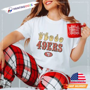 Love Sign x 49ers ASL Football T shirt 5