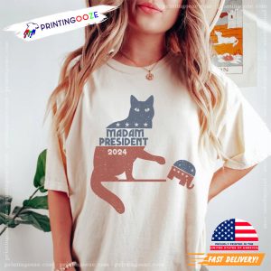 Madam President 2024 Election Cat T Shirt 3