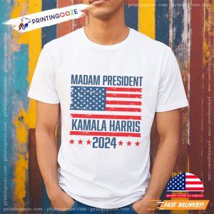 Madam President Kamala Harris American Flag 2024 Shirt 4