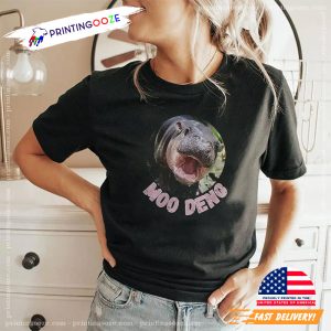 Moo Deng The Cute Baby Hippo Picture Shirt 2