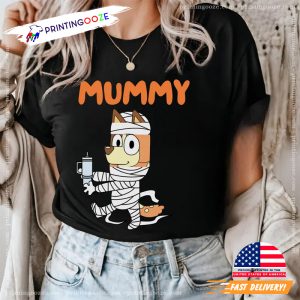 Mummy Bluey Mom Halloween Shirt 3