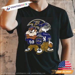 NFL Baltimore Ravens Bugs Bunny And Tazmanian Devil Shirt 3