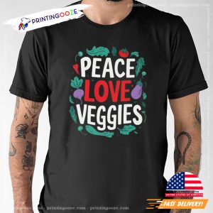 Peace Love Veggies World Vegan Day Shirt 1