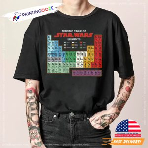 Periodic Table of Star Wars Elements T shirt 1