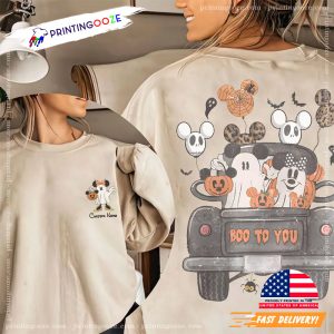 Personlize Mickey Minnie Ghost Boo To You 2 Sided SHirt 1