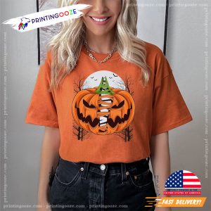 Scary Pumpkin Jack O Lantern T shirt 3