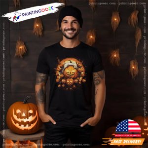 Scary Pumpkins Halloween Graphic Tee 3