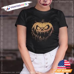 Smiling Pumpkin Halloween T Shirt 3