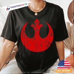 Star Wars Big Red Rebel Distressed Logo Graphic T Shirt 4