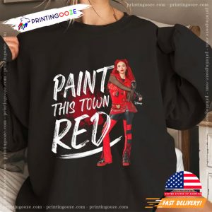 The Rise Of Red Paint This Town Descendants 4 Comfort Color Tee 4