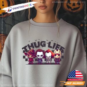 Thug Life Horror Movie Characters Happy Halloween Shirt 1