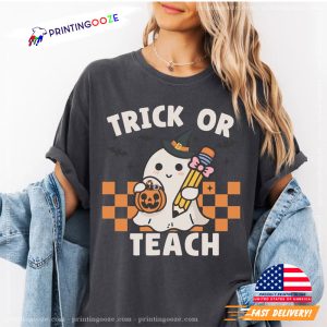 Trick or Teach Spooky Teacher Comfort Colors Tee 3