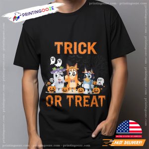 Trick or Treat bluey Halloween Comfort Colors shirt 3