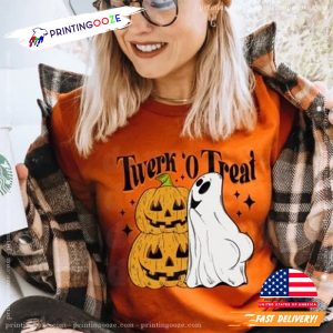 Twerk O Treat Funny Ghost Halloween Themed Tshirt 1