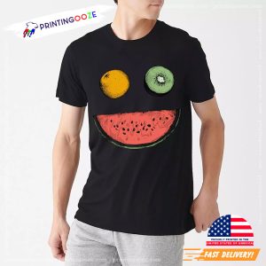 Watermelon Lemon Kiwi Smile WORLD VEGAN DAY T Shirt 3