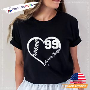 Aaron Judge Heart Number 99 Unisex T shirt 2