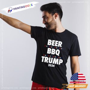 Beer Bbq Trump 2024 Election T Shirt