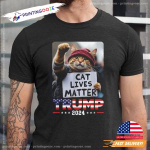 Cat Livees Matter Trump 2024 Graphic Tee 3