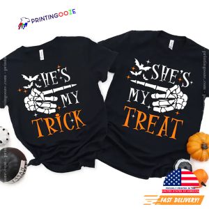 Couples Halloween She's My Treat T-shirt