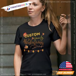 Custom FamilyThanksgiving 2024 Graphic T Shirts