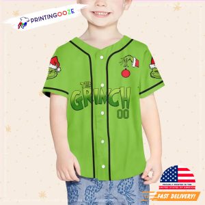 Custom Grinchmas Party Baseball Jersey