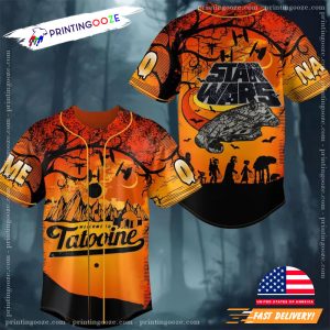 Custom Halloween Star Wars Movie Baseball Jersey 3