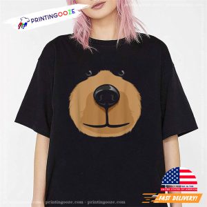 Cute Cartoon Bear Face Head Halloween Shirt 1