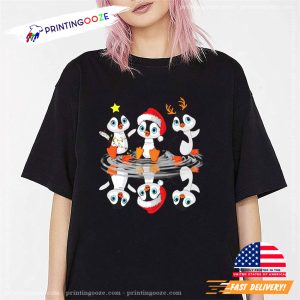 Disney Christmas Penguins Cute Unisex T shirt