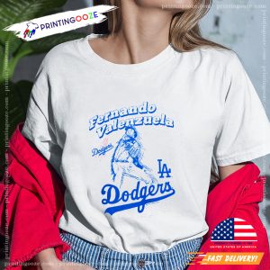 Fernando Valenzuela Los Angeles Dodgers Baseball T shirt 2