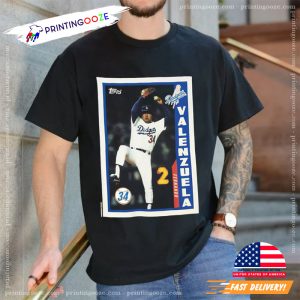 Fernando Valenzuela Los Angeles Dodgers Photo Real Stargazing T Shirt 3