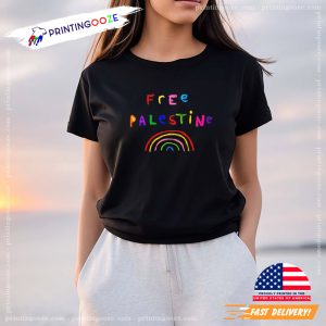 Free Palestine Rainbow Cute Shirt 1