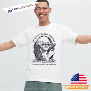 George Washington in glock we trust funny USA Shirt